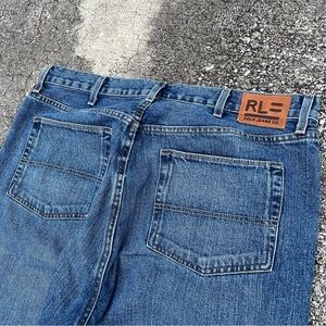 Vintage RL Polo Jeans Denim Blue Straight-Leg Jeans size 40x30